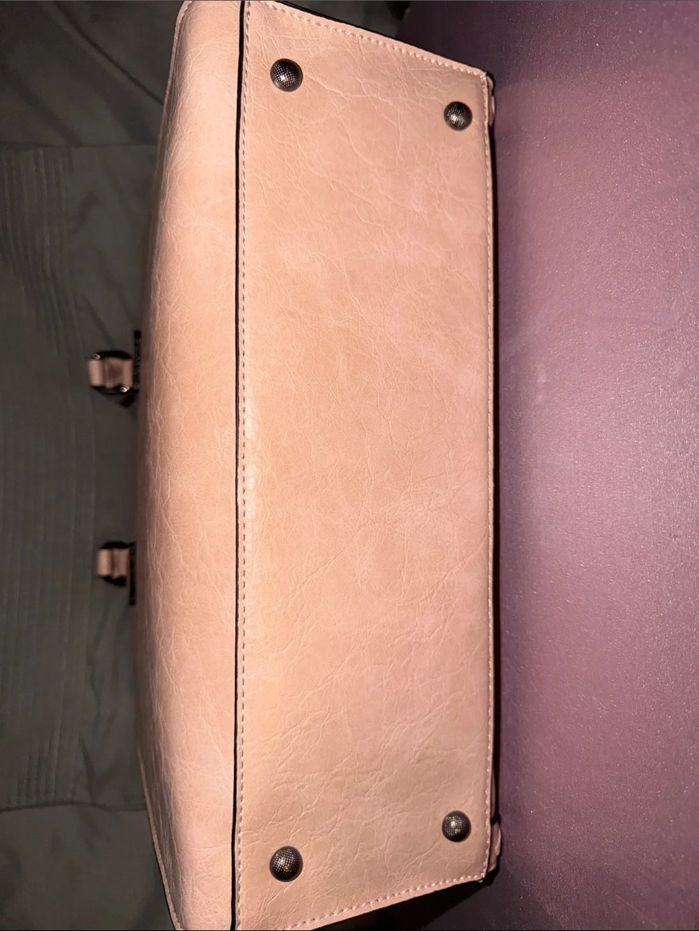 NWT 2-Piece Blush Pink Floral Embossed Structured Satchel & Mini Tote Bag Set